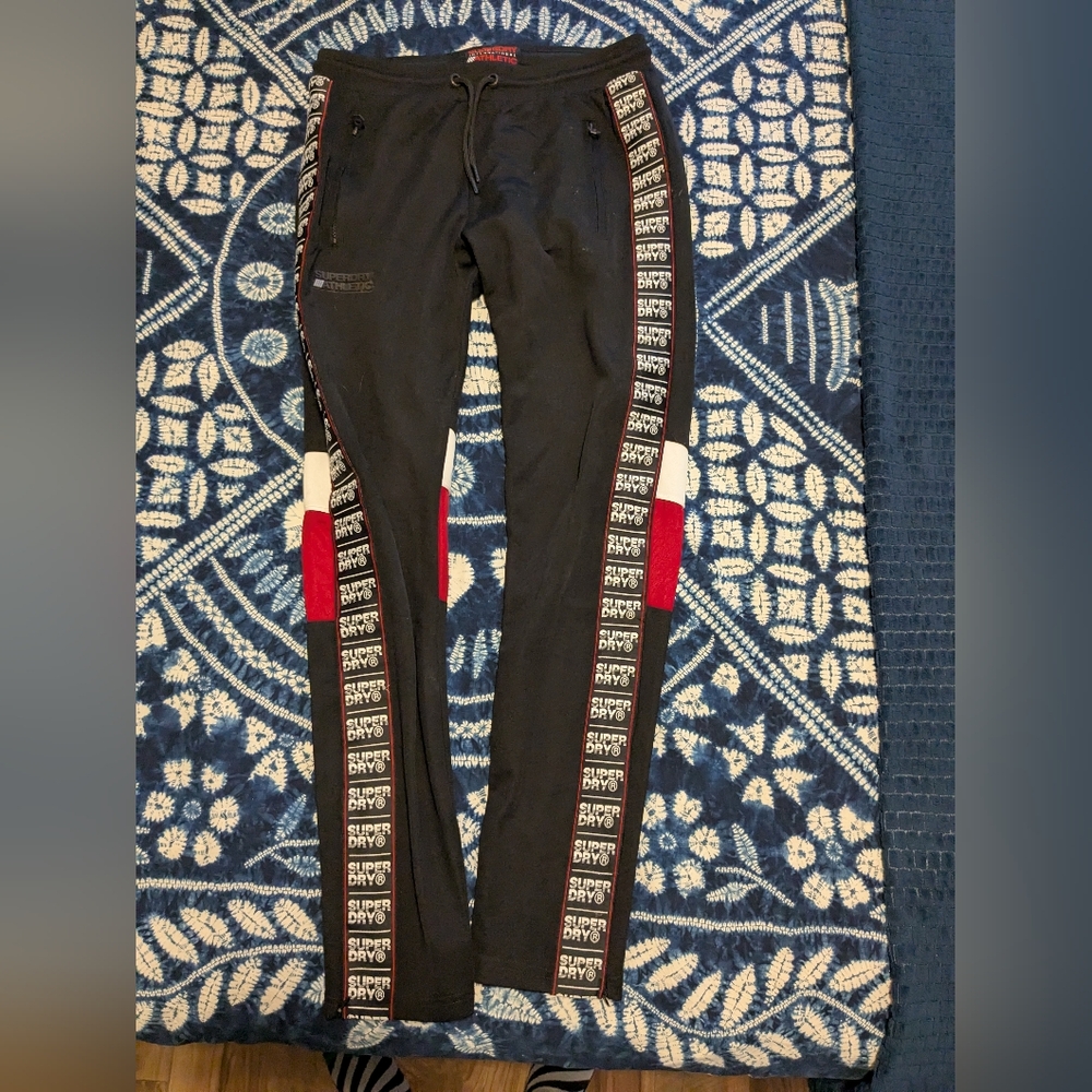 SUPERDRY SPORTS Pants Tricot Panelled Regular Fit Size medium